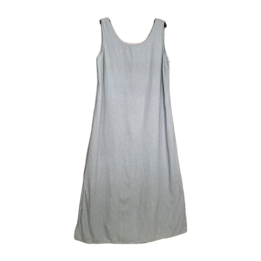 Kathie Lee Collection Light Blue Linen Blend Sleeveless‎ Maxi Dress XL